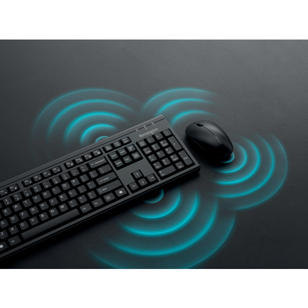 Kensington KM270 EQ Tastatur-Maus-Set kabellos schwarz
