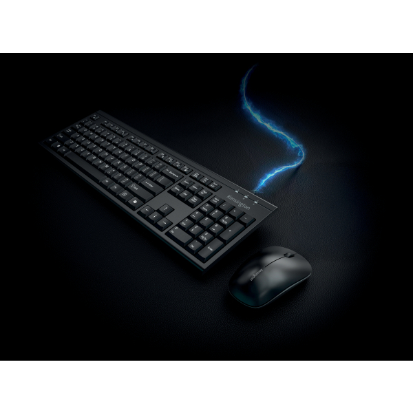Kensington KM270 EQ Tastatur-Maus-Set kabellos schwarz