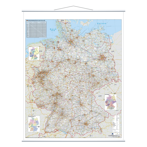 FRANKEN Straßenkarte Karton