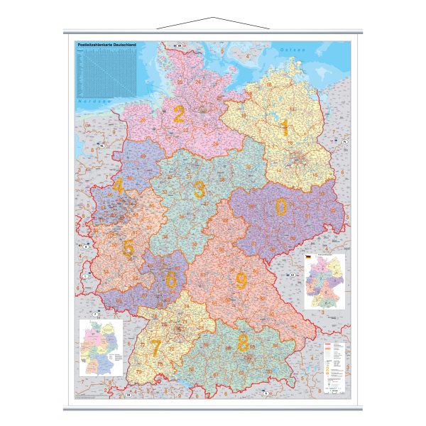 FRANKEN Postleitzahlenkarte Karton