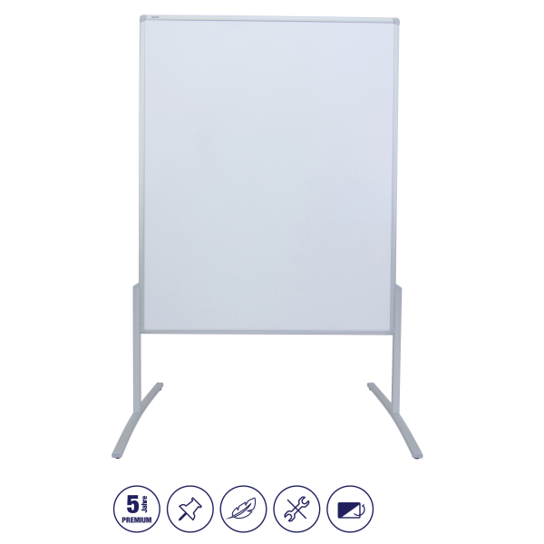 FRANKEN Moderationswand PRO 120,0 x 150,0 cm weiß