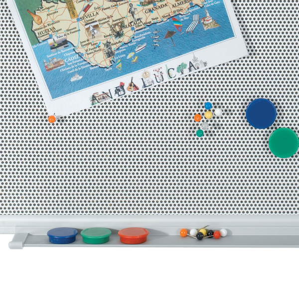 FRANKEN Magnetpinnwand Pin'n'Mag X-tra! Line 60,0 x 45,0 cm Metallgitter silber