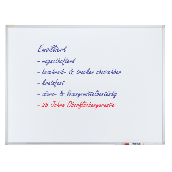 FRANKEN Whiteboard X-tra!Line SC3204 200,0 x 100,0 cm weiß emaillierter Stahl