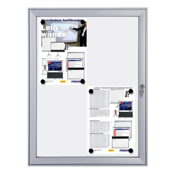 FRANKEN Schaukasten Security silber 4x DIN A4 52,1 x 2,3 x 69,6 cm, 1 St.