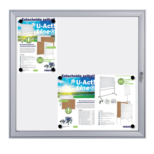 FRANKEN Schaukasten Security silber 6x DIN A4 74,1 x 2,3 x 69,6 cm, 1 St.