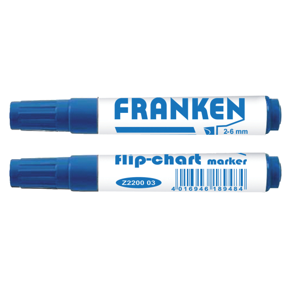 FRANKEN Flipchart-Marker blau 2,0 - 6,0 mm, 1 St.