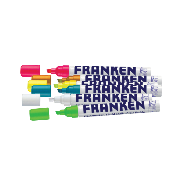 FRANKEN ZKM97 Kreidemarker farbsortiert 2,0 - 6,0 mm, 6 St.