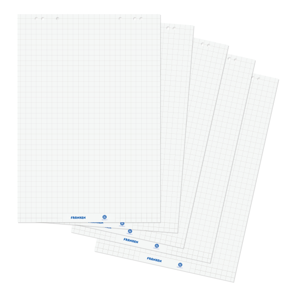FRANKEN Flipchart-Papier kariert 68,0 x 99,0 cm, 20 Blatt, 5 St.